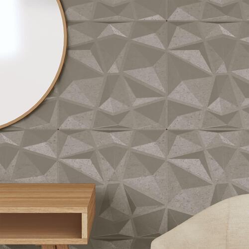 Vægpaneler 48 stk. 50x50 cm 12 m² XPS diamant betongrå