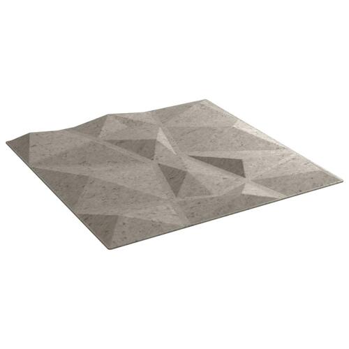 Vægpaneler 48 stk. 50x50 cm 12 m² XPS diamant betongrå