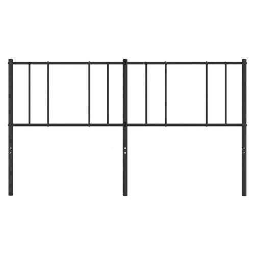 Sengegavl 180 cm metal sort