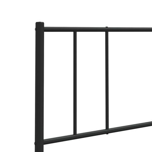 Sengegavl 180 cm metal sort