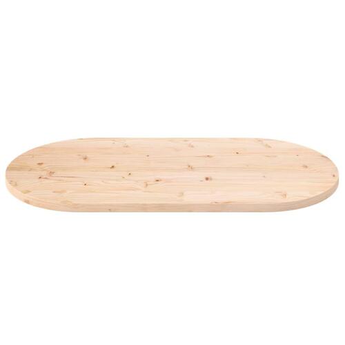 Bordplade 100x50x2,5 cm oval massivt fyrretræ