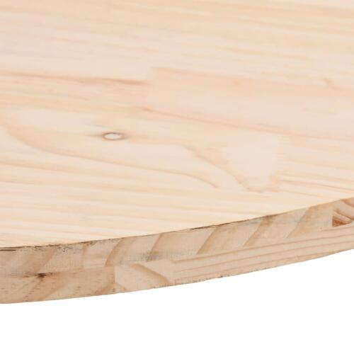 Bordplade 100x50x2,5 cm oval massivt fyrretræ