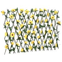 Espalier med kunstig vedbend 180x60 cm udvidelig gul