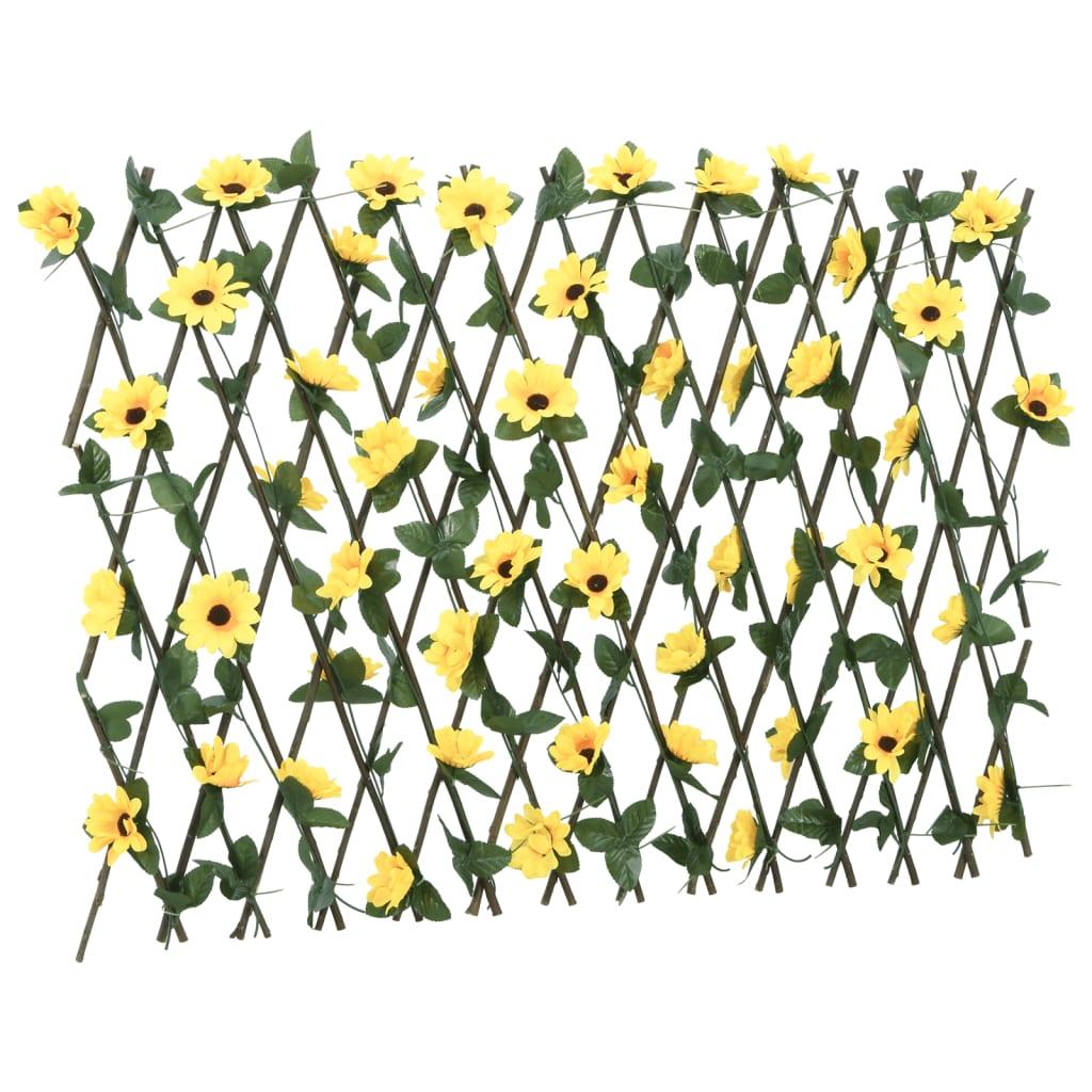 Espalier med kunstig vedbend 180x60 cm udvidelig gul