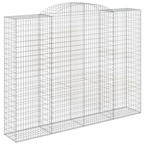 Buede gabionkurve - 4 stk. 300×50×220/240 cm i galvaniseret jern