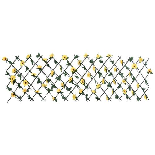 Espalier med kunstig vedbend 180x60 cm udvidelig gul