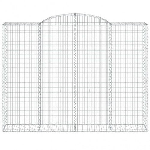 Buede gabionkurve - 4 stk. 300×50×220/240 cm i galvaniseret jern