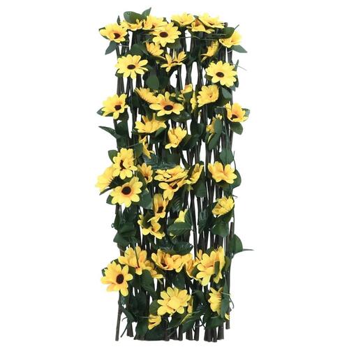 Espalier med kunstig vedbend 180x60 cm udvidelig gul