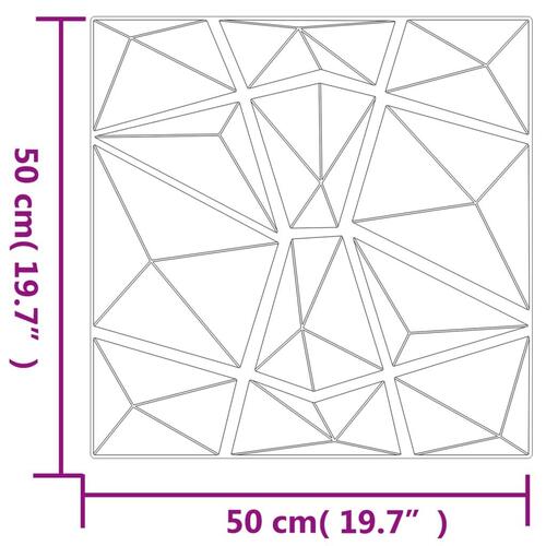 Vægpaneler 48 stk. 50x50 cm 12 m² XPS diamant grøn