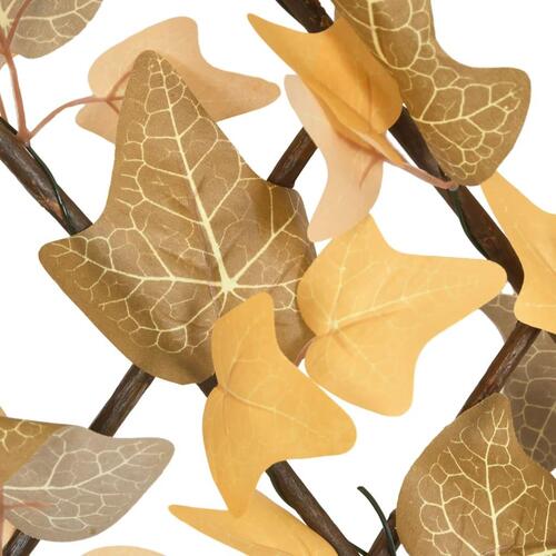 Espalierer med kunstige ahornblade 5 stk. 180x30 cm orange