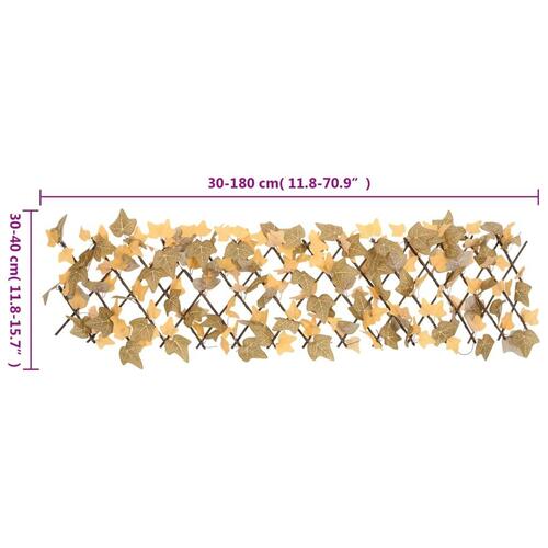 Espalierer med kunstige ahornblade 5 stk. 180x30 cm orange