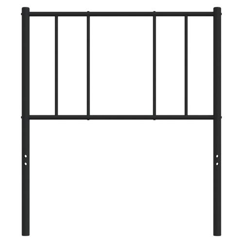 Sengegavl 100 cm metal sort