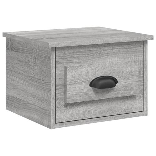 Væghængt sengebord 41,5x36x28 cm grå sonoma-eg
