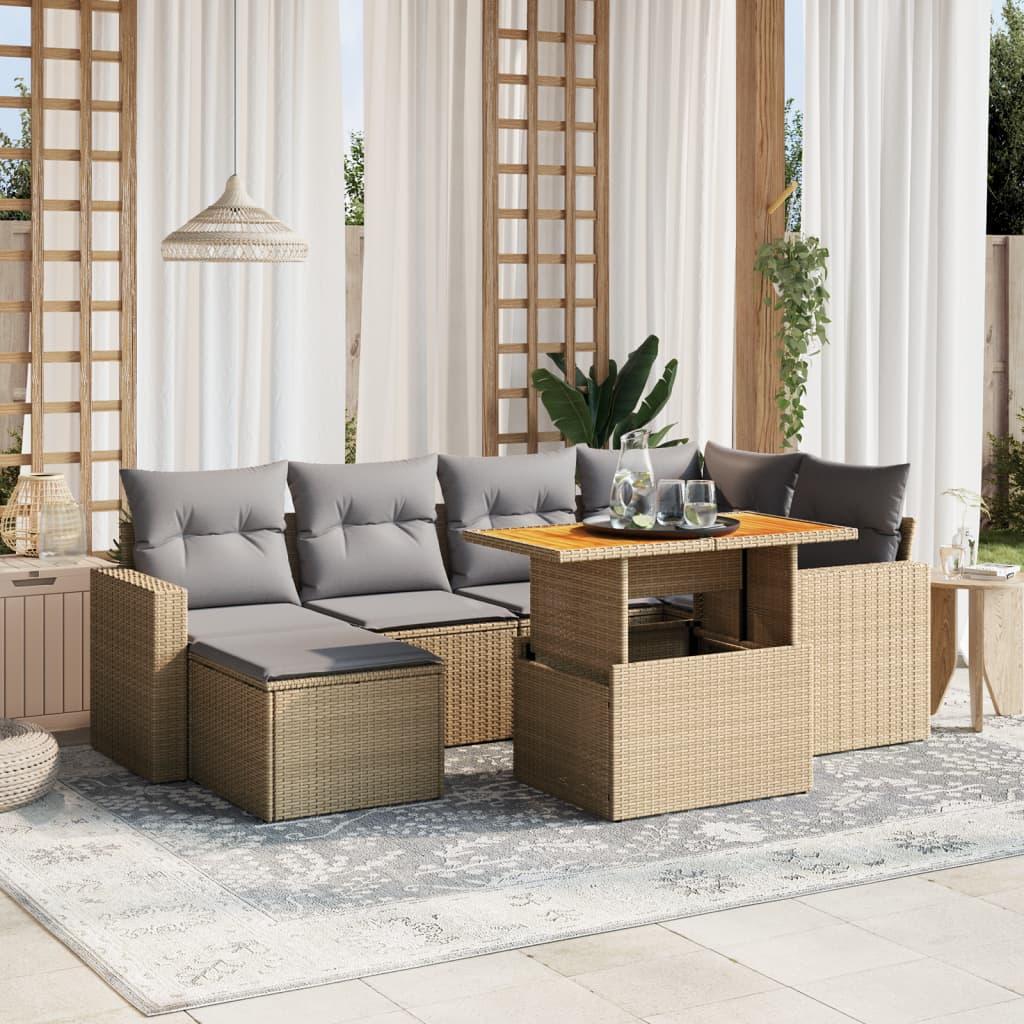 Loungesæt til haven 11 dele med hynder polyrattan grå