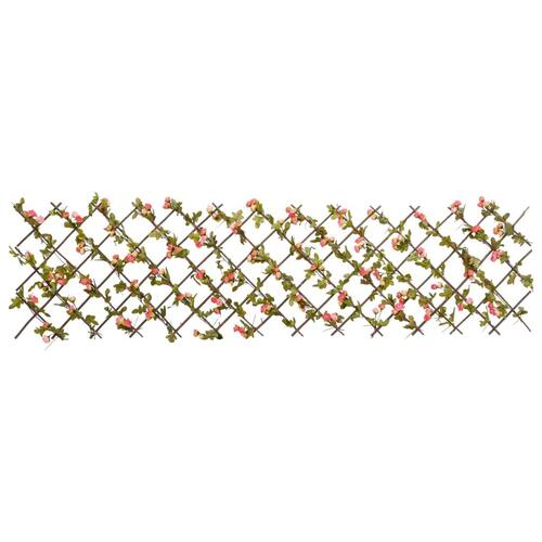 Espalier med kunstig vedbend 180x60 cm udvidelig mørk pink