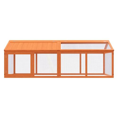 Løbegård 200x112,5x74 cm massivt fyrretræ brun