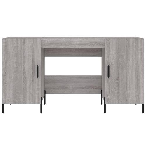 Skrivebord 140x50x75 cm konstrueret træ grå sonoma-eg