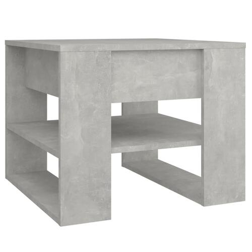 Sofabord 55,5x55x45 cm konstrueret træ betongrå