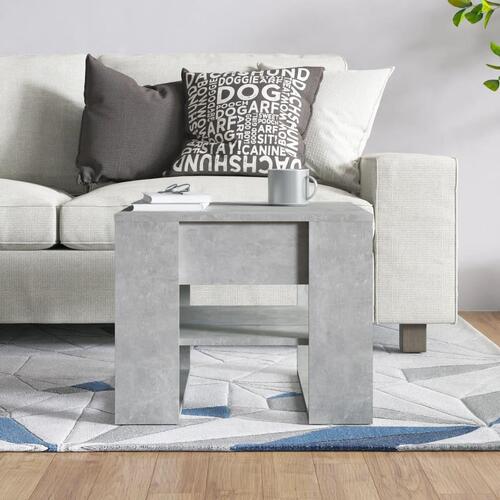 Sofabord 55,5x55x45 cm konstrueret træ betongrå