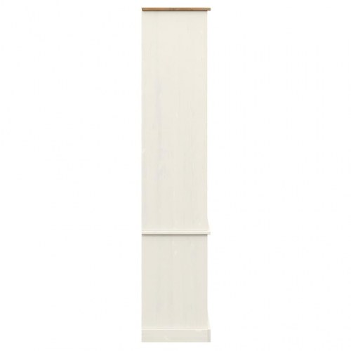 Glasskab VIGO 85×35×170 cm i massivt fyrretræ - hvid