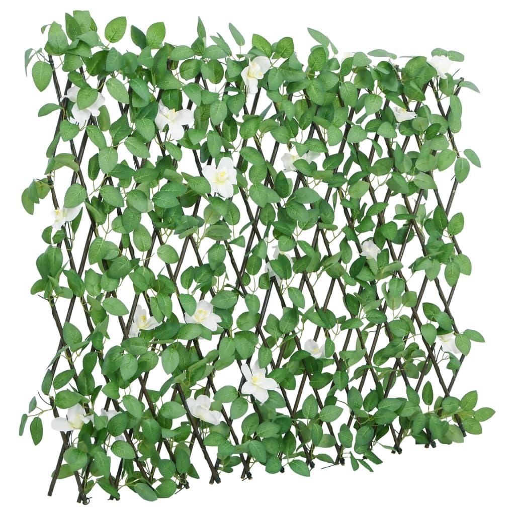 Espalier med kunstig vedbend 186x30 cm udvidelig grøn
