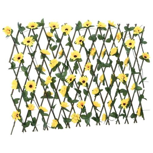 Espalierer med kunstig vedbend 5 stk. 180x60 cm udvidelig gul