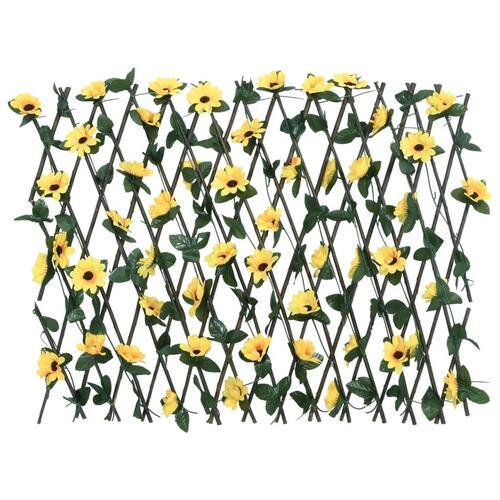 Espalierer med kunstig vedbend 5 stk. 180x60 cm udvidelig gul