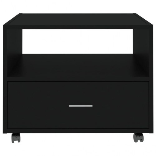 Sofabord 55x55x40 cm konstrueret træ sort