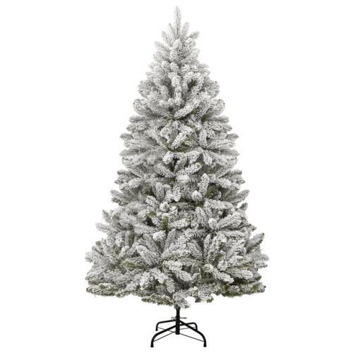 Kunstigt juletræ 300 LED'er og kuglesæt hængslet 240 cm