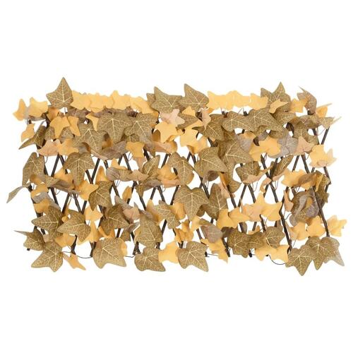 Espalier med kunstige ahornblade 180x30 cm udvidelig orange