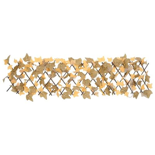Espalier med kunstige ahornblade 180x30 cm udvidelig orange