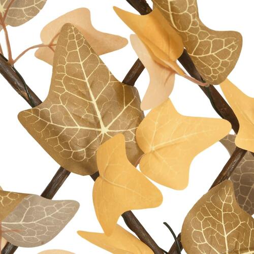 Espalier med kunstige ahornblade 180x30 cm udvidelig orange