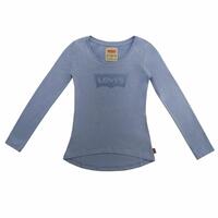 Langærmet T-shirt til Børn Levi's Fille Lysestålblå 14 år