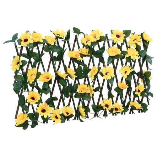 Espalierer med kunstig vedbend 5 stk. 180x20 cm udvidelig gul