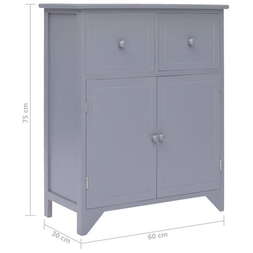 Skab 60x30x75 cm kejsertræ grå