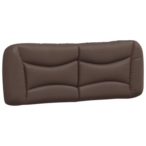 Sengeramme med LED-lys 140x190 cm kunstlæder brun
