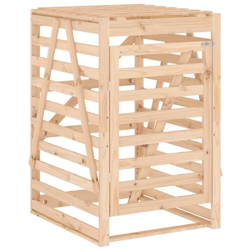 Skraldespandsskjuler 84x90x128,5 cm massivt fyrretræ