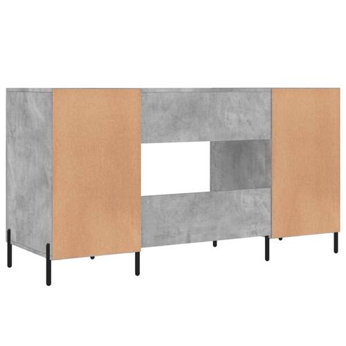 Skrivebord 140x50x75 cm konstrueret træ betongrå