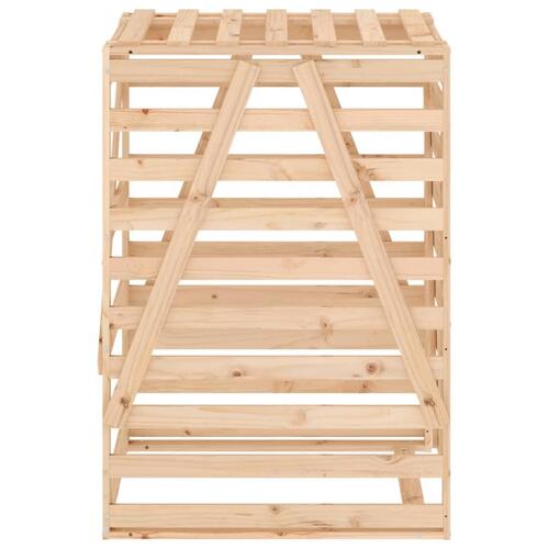 Skraldespandsskjuler 84x90x128,5 cm massivt fyrretræ