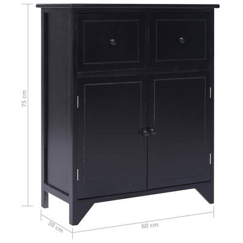 Skab 60x30x75 cm kejsertræ sort