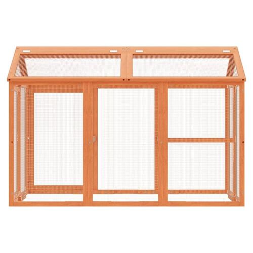 Løbegård 141x94x104 cm massivt fyrretræ brun