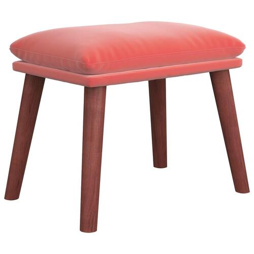 Fodskammel 45x29,5x35 cm fløjl lyserød
