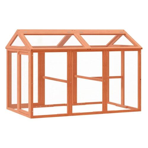 Løbegård 141x94x104 cm massivt fyrretræ brun