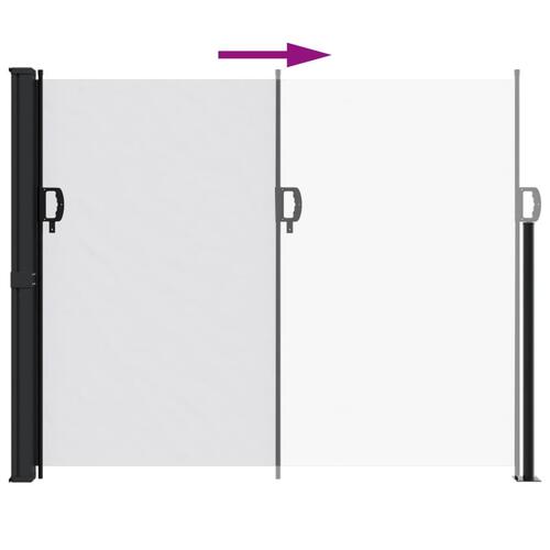 Sammenrullelig sidemarkise 160x300 cm hvid