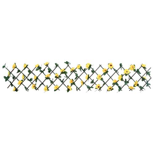 Espalier med kunstig vedbend 180x20 cm udvidelig gul