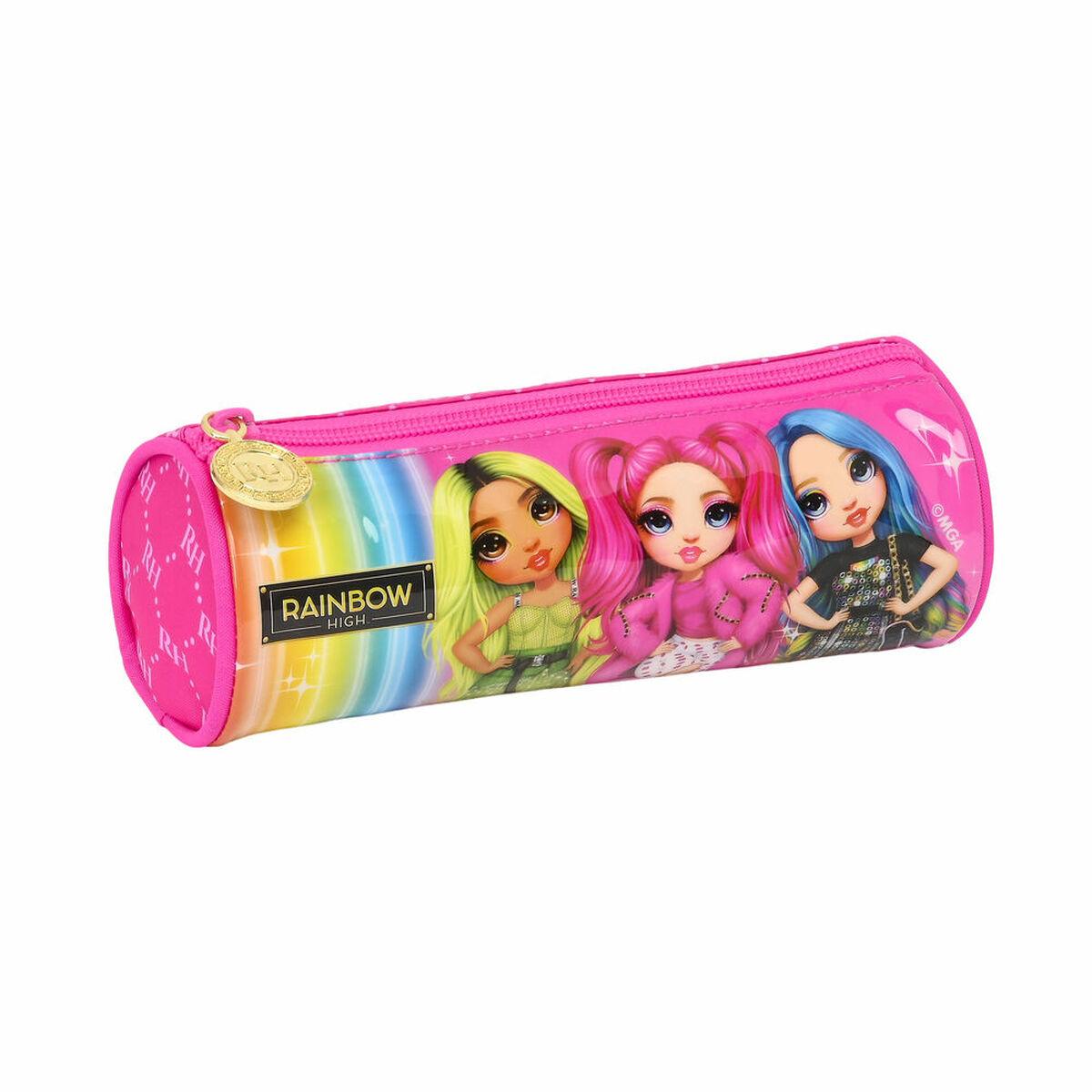 Rainbow High cylinder penalhus - fuchsia 20 × 7 × 7 cm billede