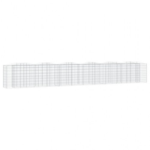 Buet gabion-højbed 600x50x100 cm galvaniseret jern