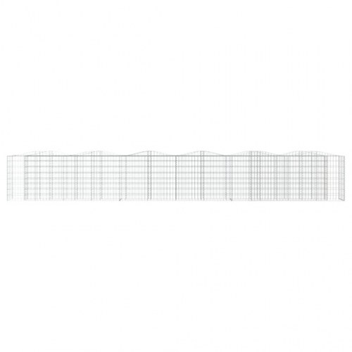 Buet gabion-højbed 600x50x100 cm galvaniseret jern