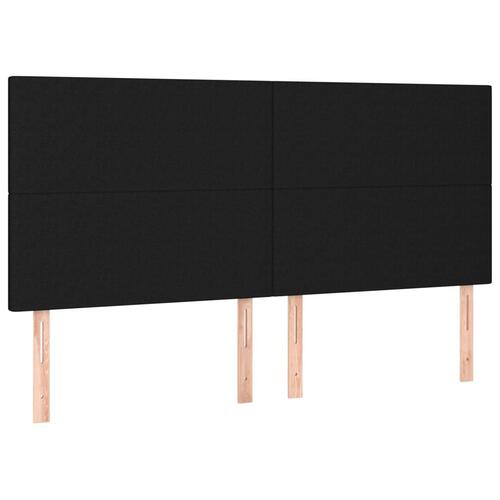 Sengegavle 4 stk. 80x5x78/88 cm stof sort