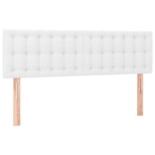 Kontinentalseng med madras 140x190 cm kunstlæder hvid